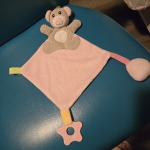 Cudlie! Bear Head Small Plush Activity Security Blanket Lovey.